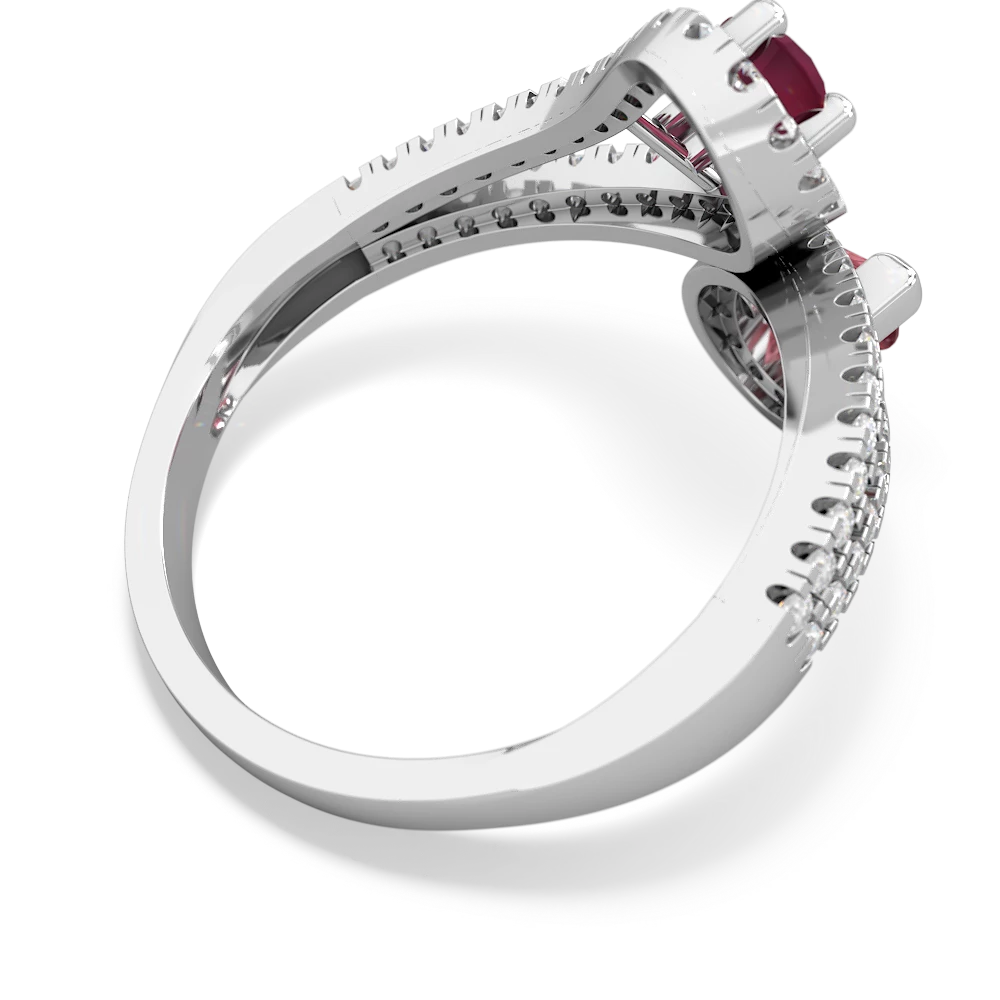 Ruby Diamond Dazzler 14K White Gold ring R3000