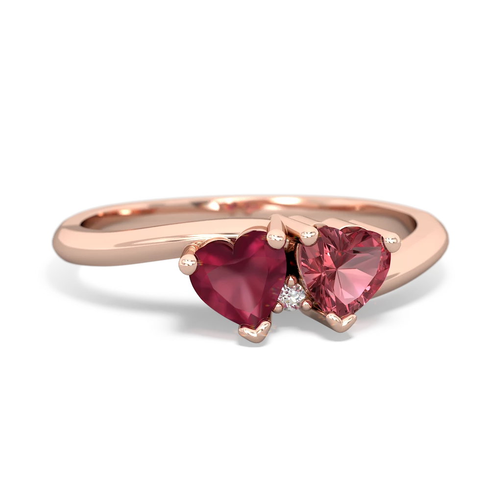 Ruby Sweethearts 14K Rose Gold ring R5260