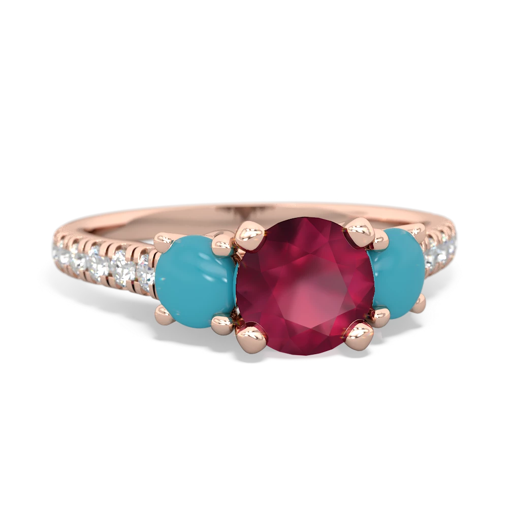 Ruby Pave Trellis 14K Rose Gold ring R5500