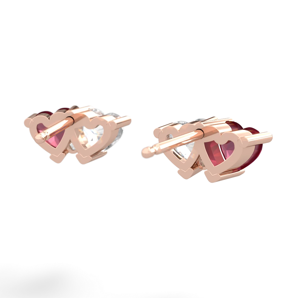 Ruby Sweethearts 14K Rose Gold earrings E5260