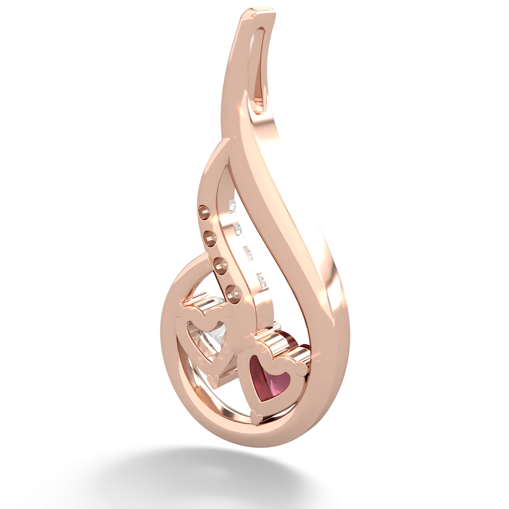 Ruby Keepsake Curves 14K Rose Gold pendant P5450