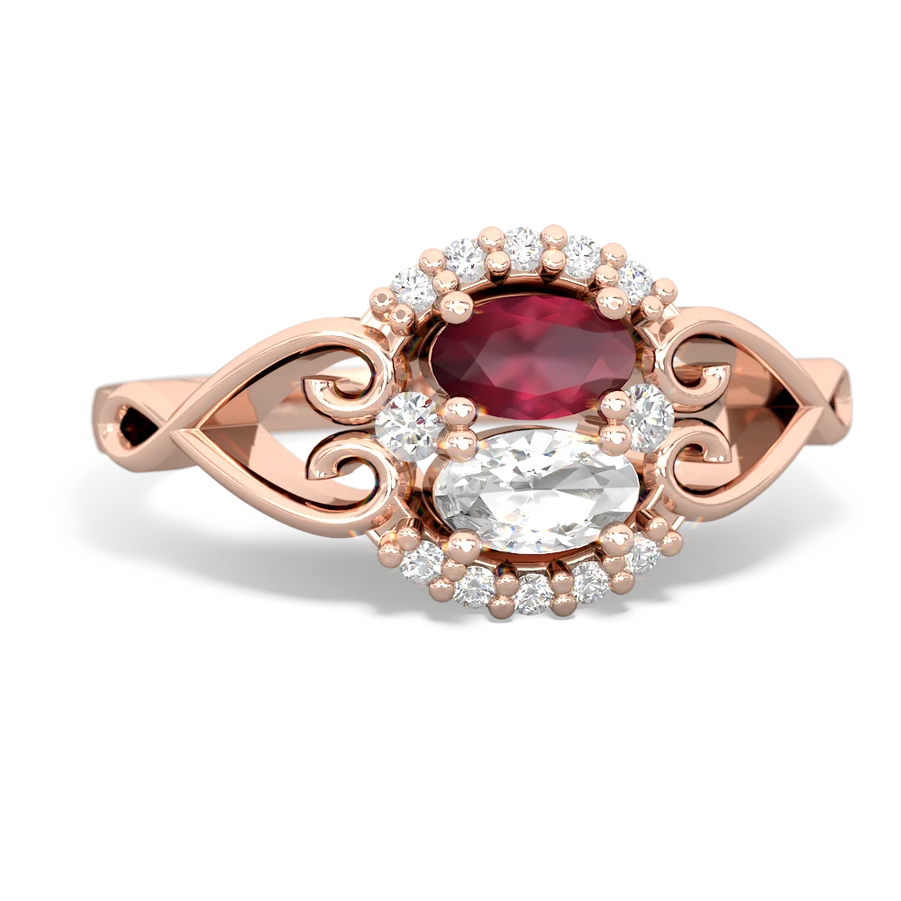 Ruby Love Nest 14K Rose Gold ring R5860