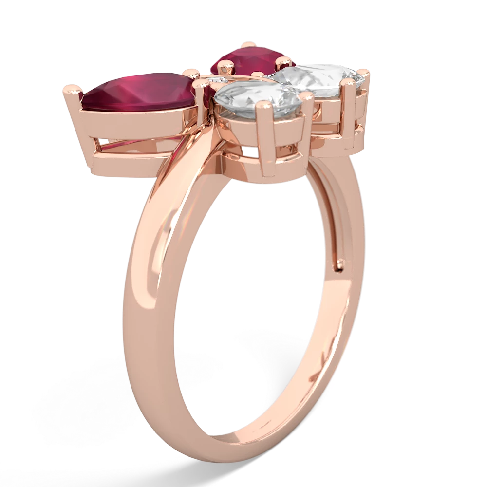 Ruby Butterfly 14K Rose Gold ring R2215