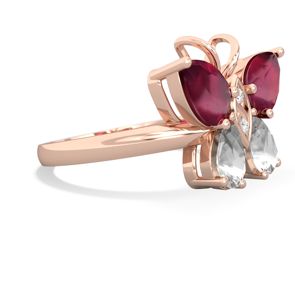 Ruby Butterfly 14K Rose Gold ring R2215