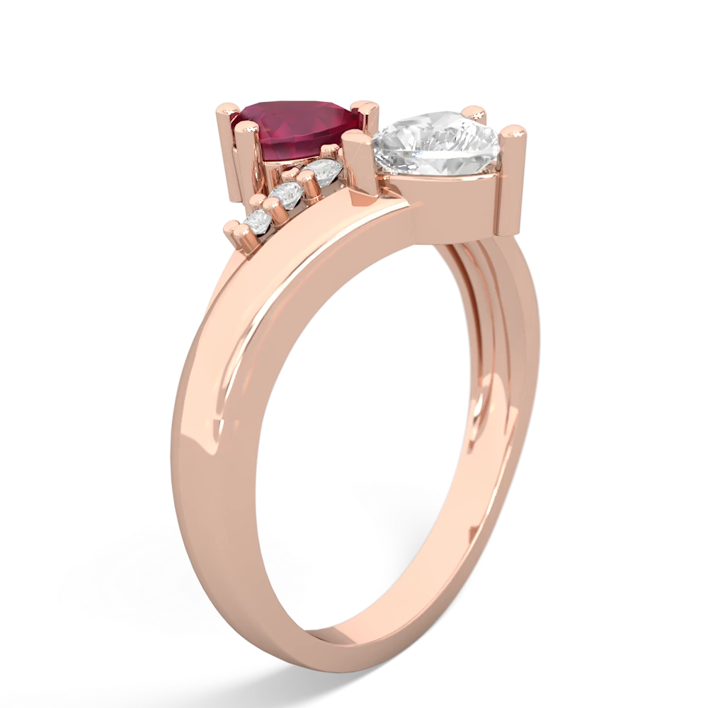 Ruby Heart To Heart 14K Rose Gold ring R2064