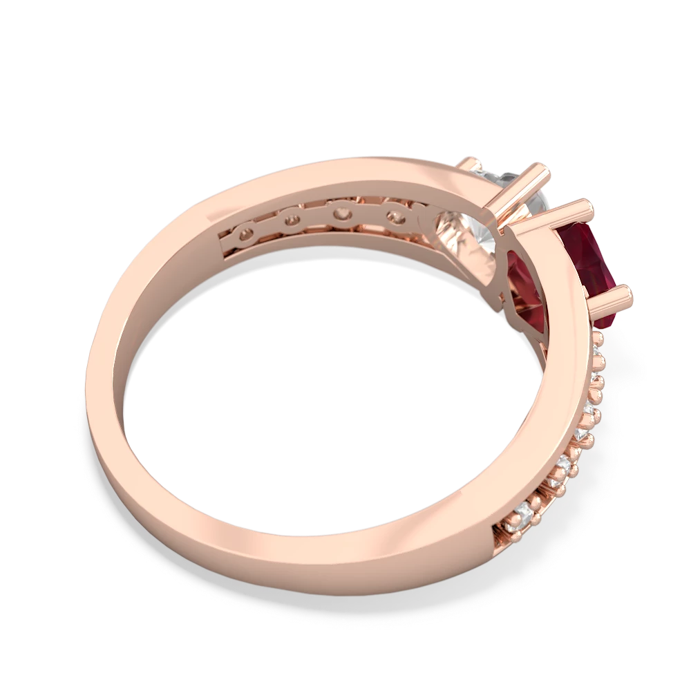 Ruby Heart To Heart 14K Rose Gold ring R3342