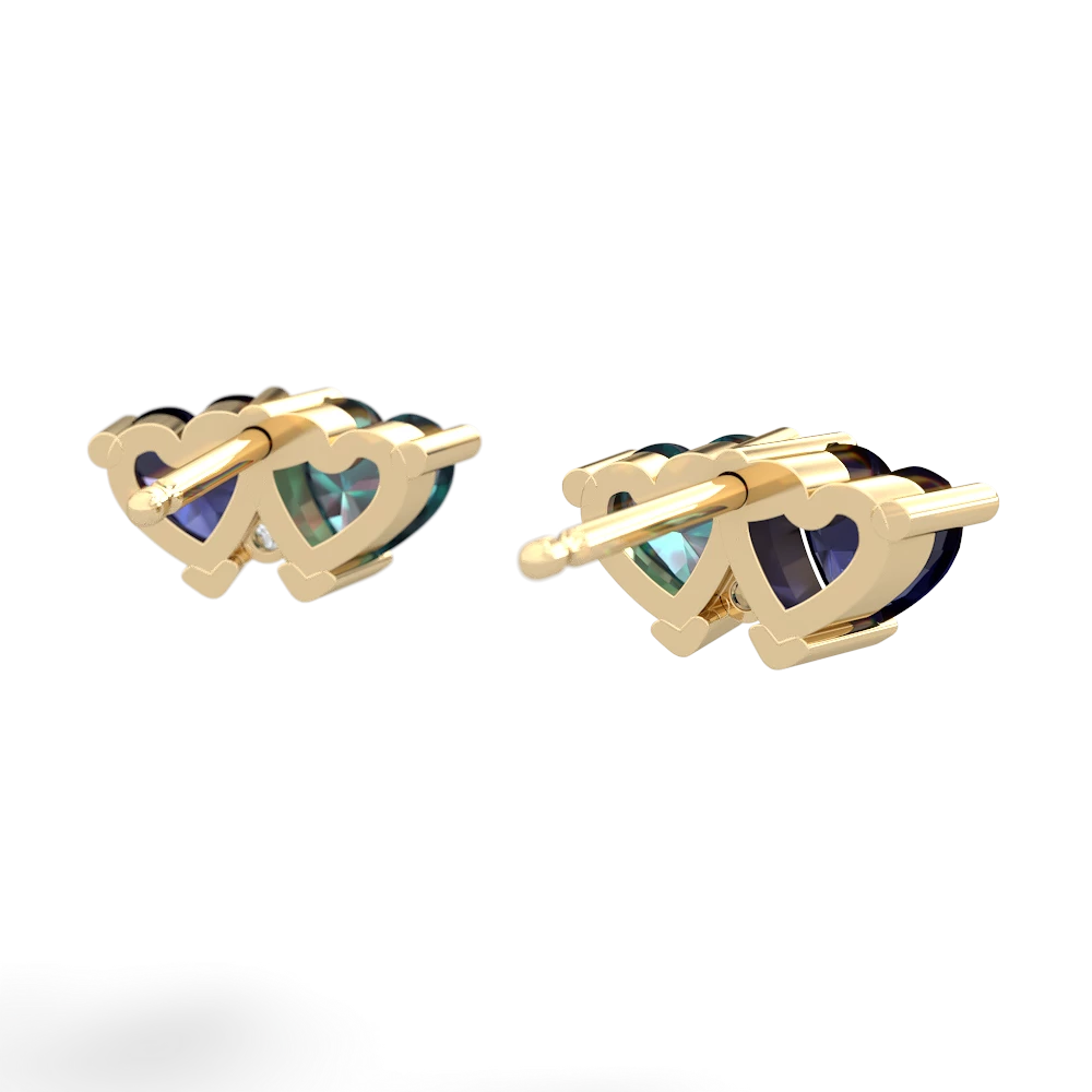 Sapphire Sweethearts 14K Yellow Gold earrings E5260