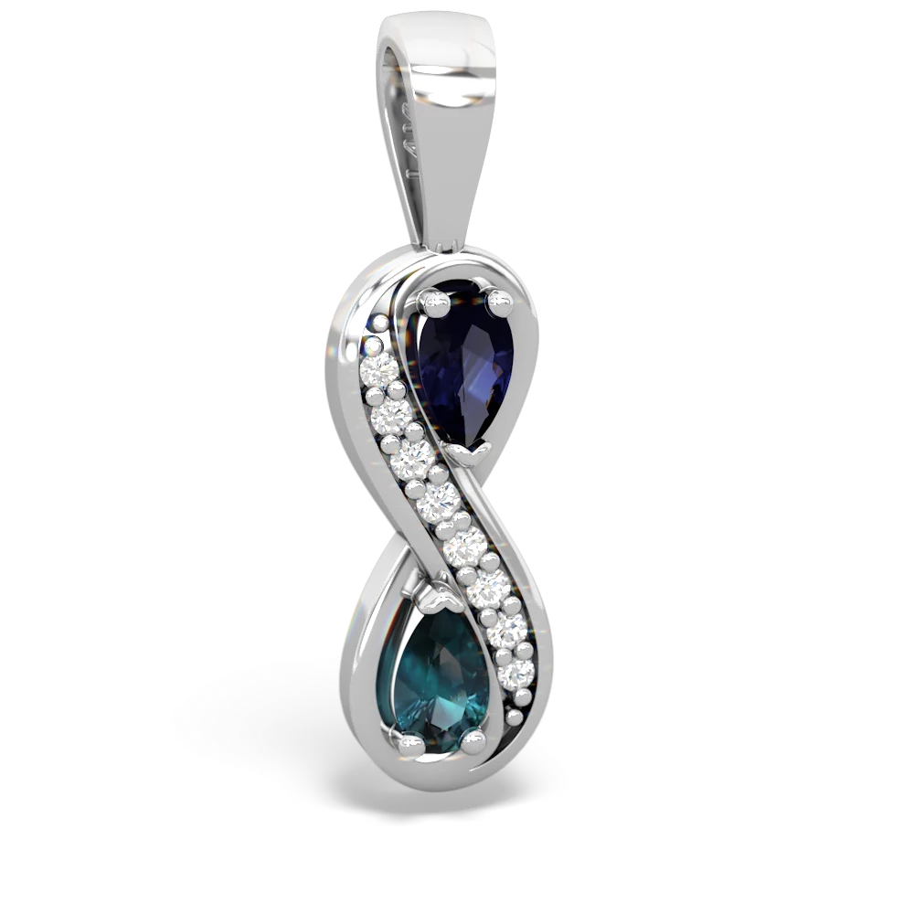 Sapphire infinity deals necklace