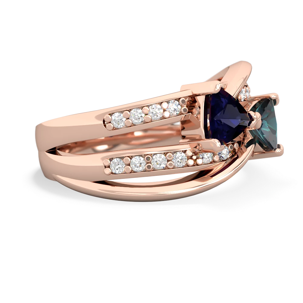 Sapphire Bowtie 14K Rose Gold ring R2360