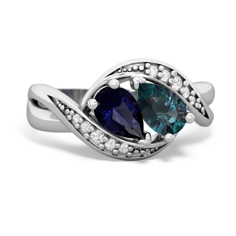 Sapphire Summer Winds 14K White Gold ring R5342