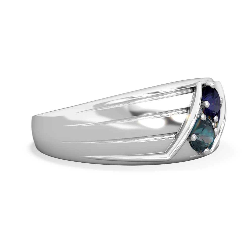 Sapphire Men's Streamline 14K White Gold ring R0460