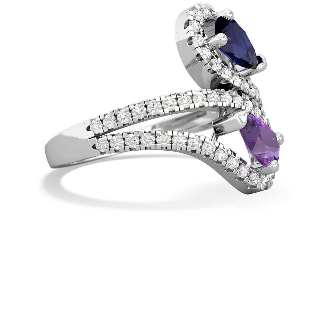 Sapphire Diamond Dazzler 14K White Gold ring R3000