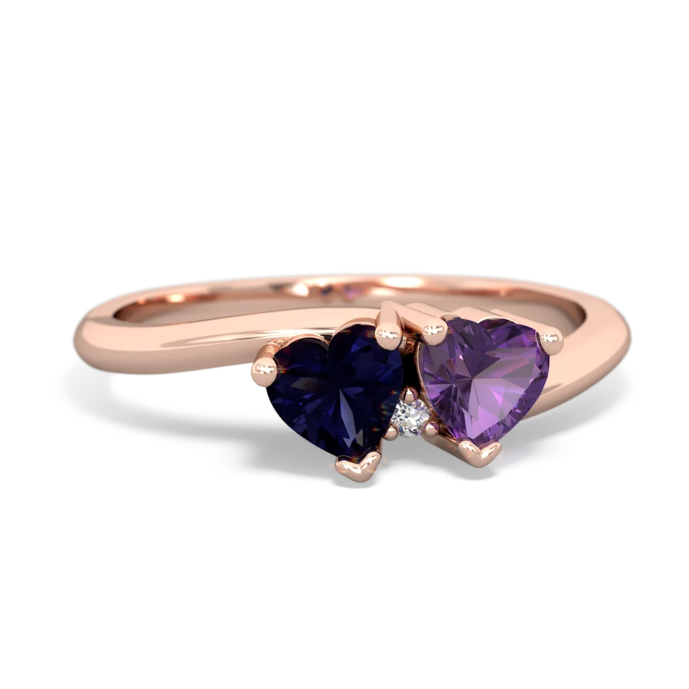 Sapphire Sweethearts 14K Rose Gold ring R5260