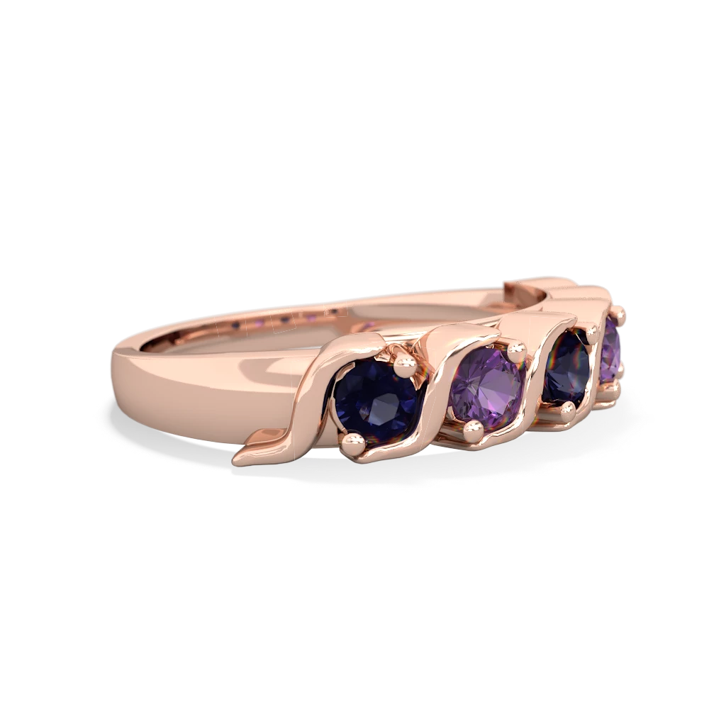 Sapphire Anniversary Band 14K Rose Gold ring R2089