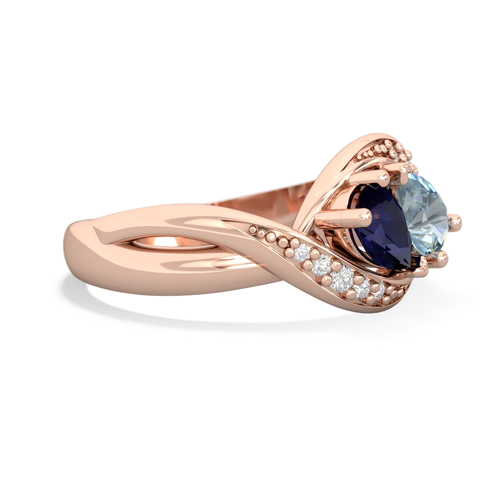 Sapphire Summer Winds 14K Rose Gold ring R5342