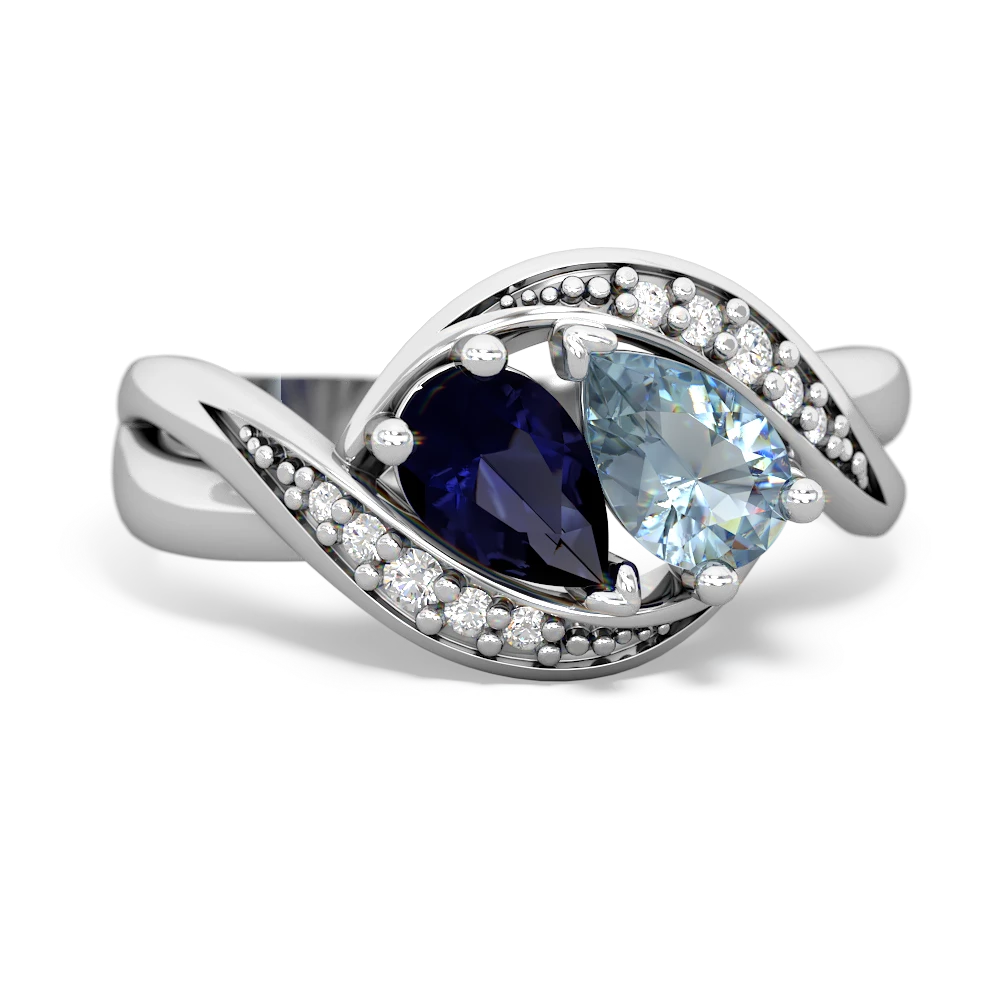 Sapphire Summer Winds 14K White Gold ring R5342