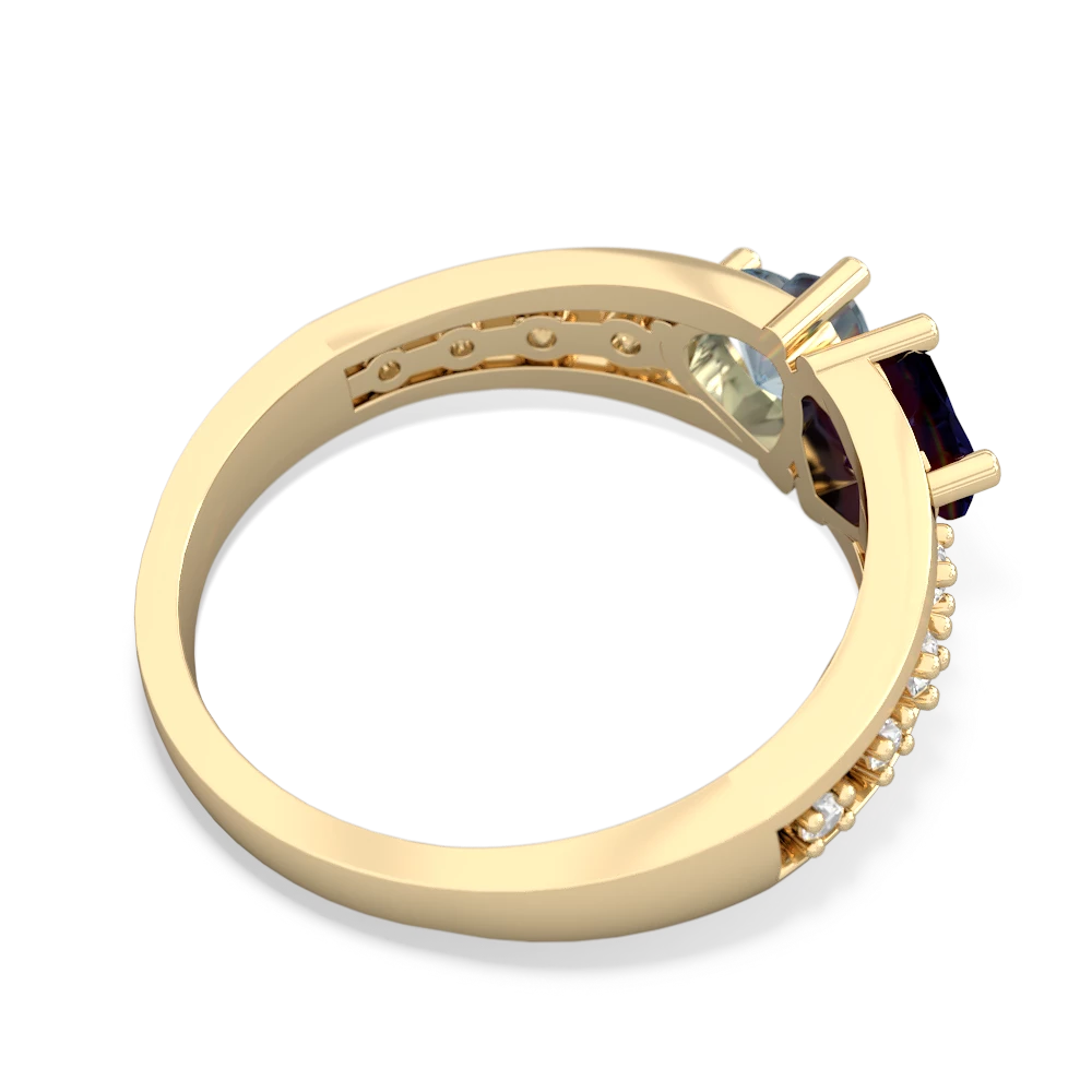 Sapphire Heart To Heart 14K Yellow Gold ring R3342