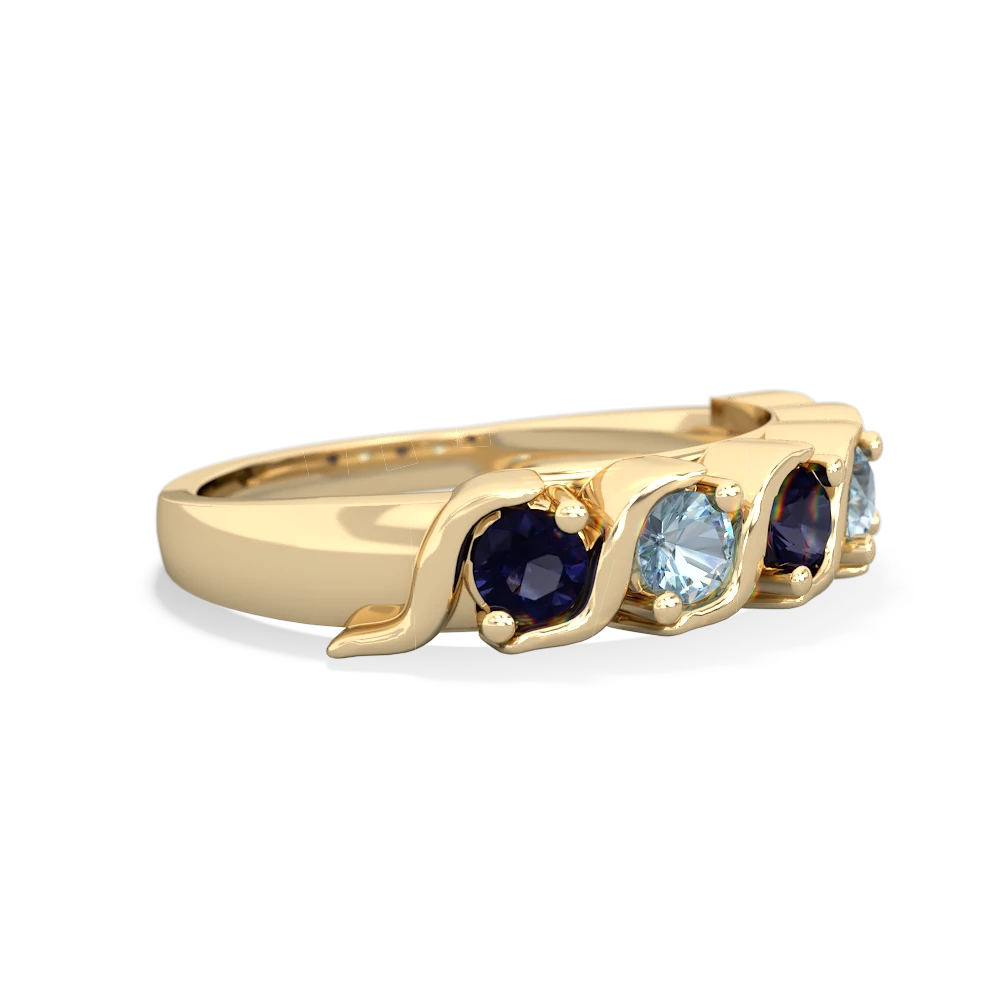 Sapphire Anniversary Band 14K Yellow Gold ring R2089