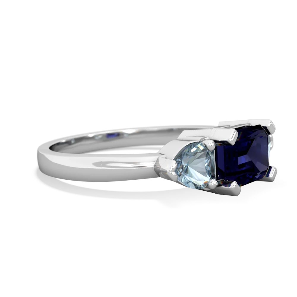 Sapphire Three Stone 14K White Gold ring R5235