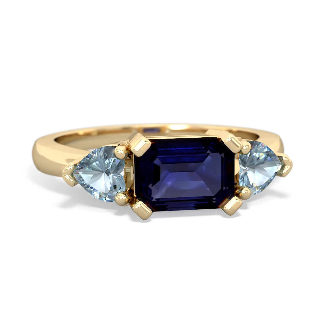 Sapphire Three Stone 14K Yellow Gold ring R5235