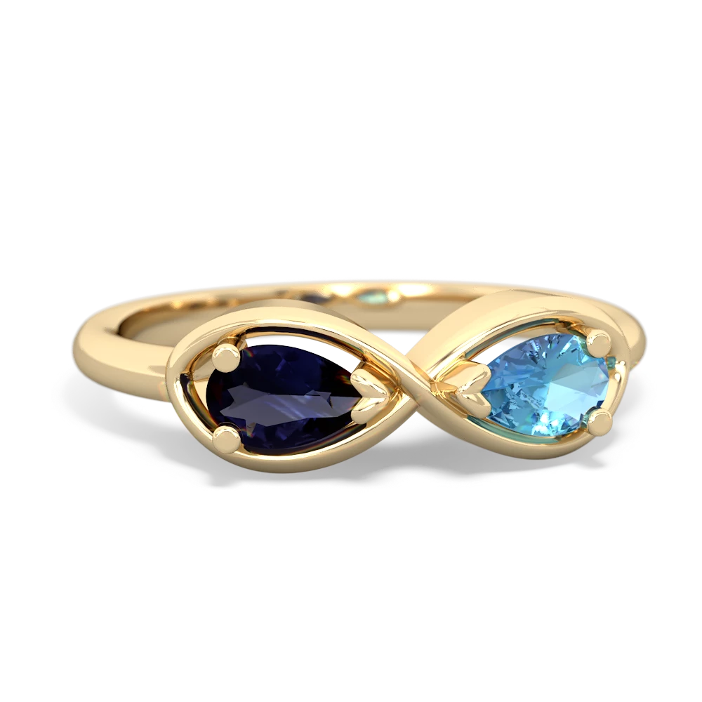 Sapphire Infinity 14K Yellow Gold ring R5050