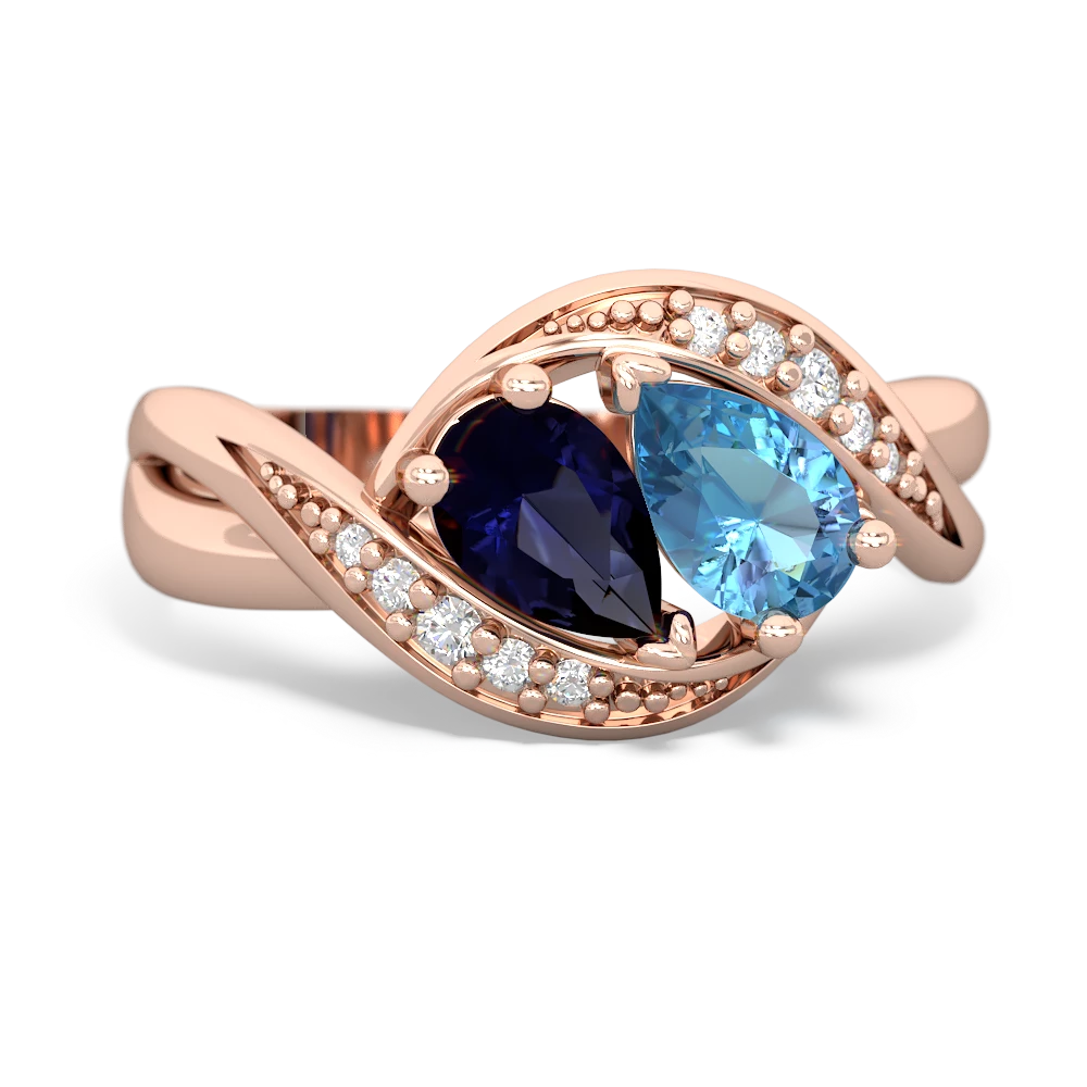 Sapphire Summer Winds 14K Rose Gold ring R5342