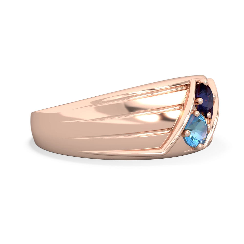 Sapphire Men's Streamline 14K Rose Gold ring R0460