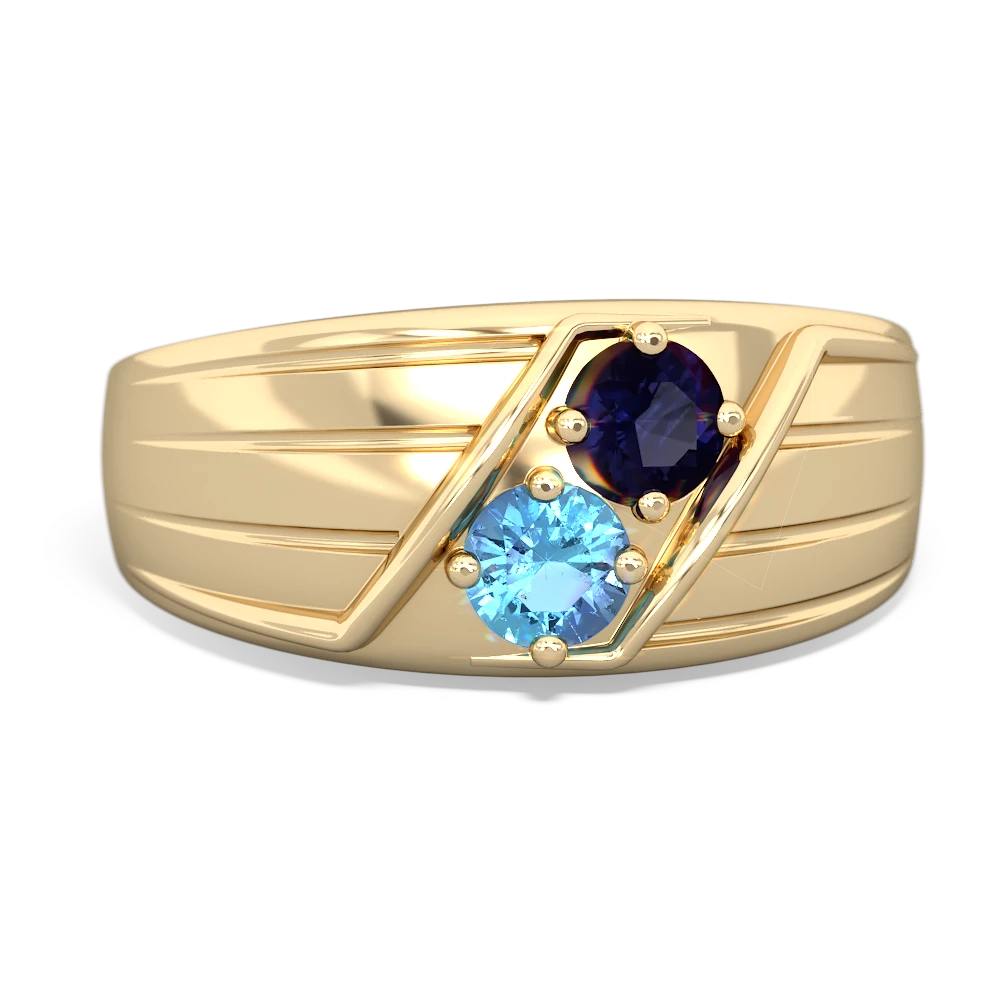 Sapphire Men's Streamline 14K Yellow Gold ring R0460