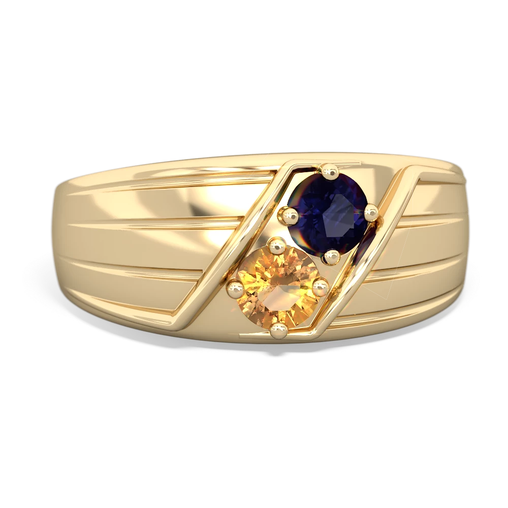 Sapphire Men's Streamline 14K Yellow Gold ring R0460