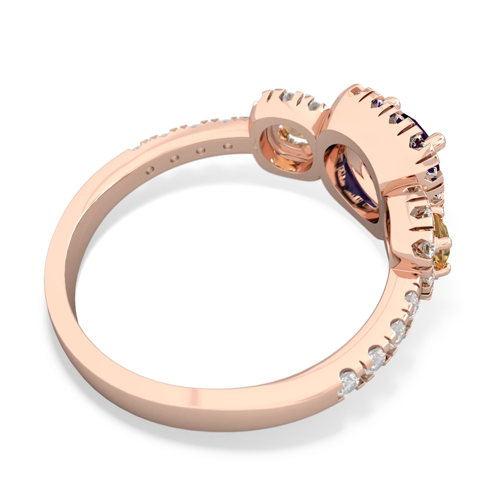 Sapphire Regal Halo 14K Rose Gold ring R5350