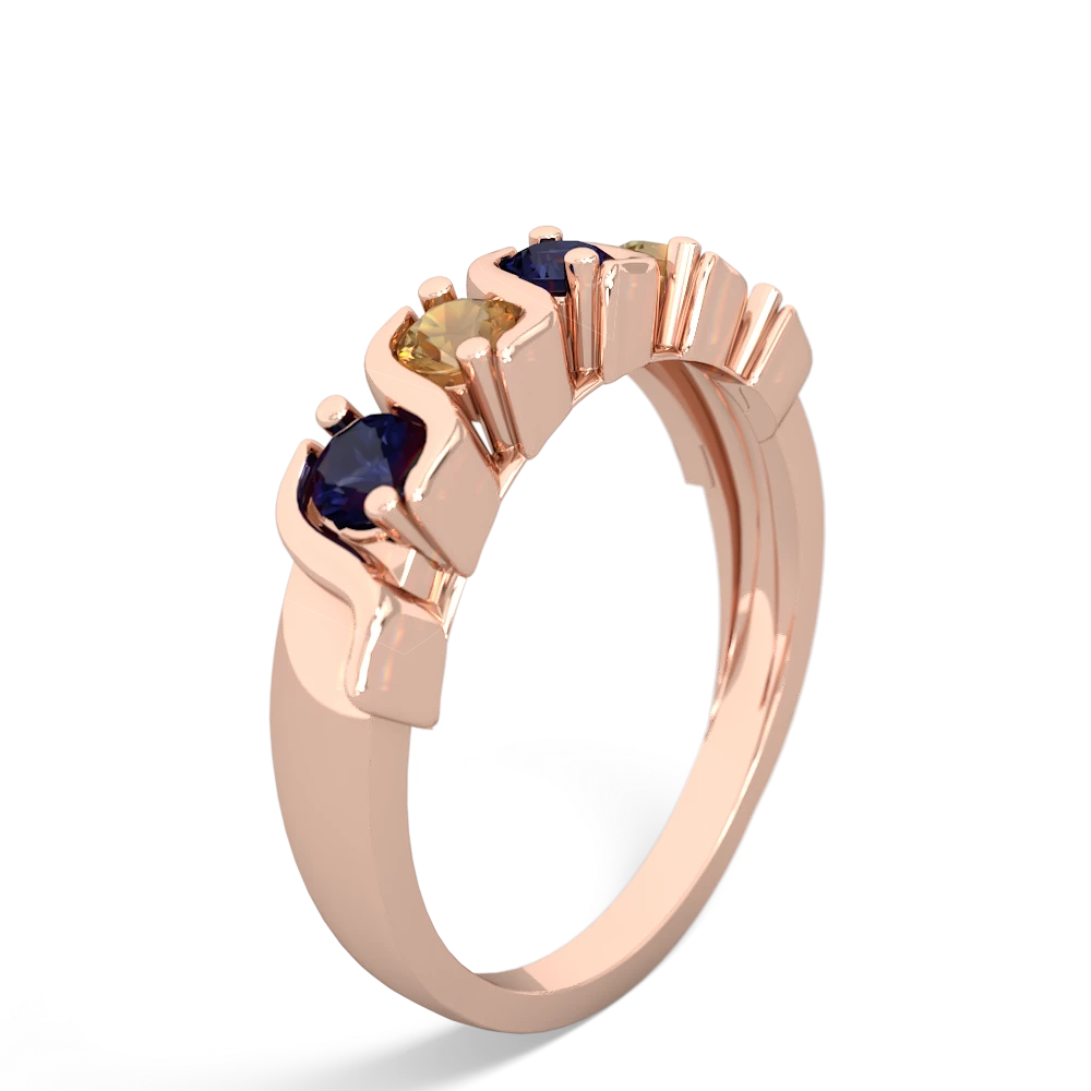 Sapphire Anniversary Band 14K Rose Gold ring R2089