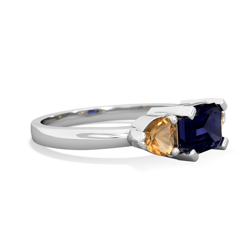 Sapphire Three Stone 14K White Gold ring R5235