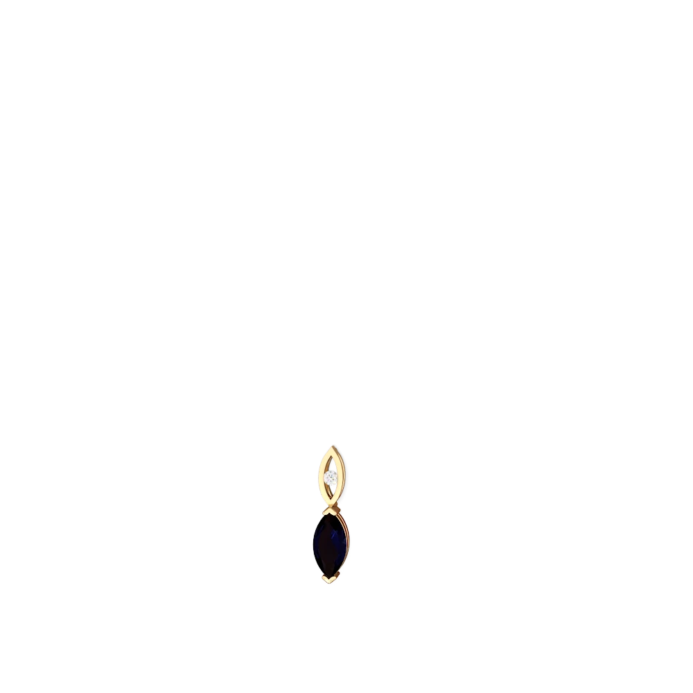 Sapphire Marquise Drop 14K Yellow Gold earrings E5333