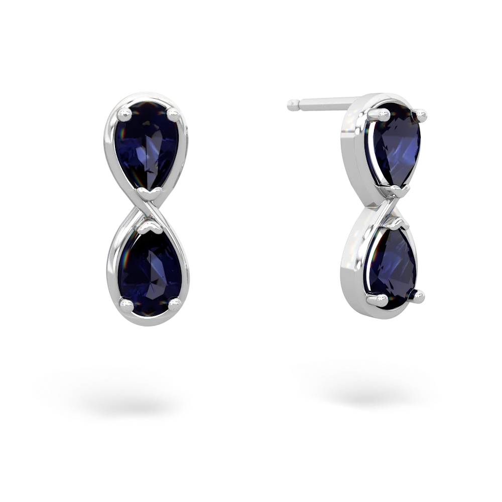 Classic Celebrity Sterling Silver Pear-Shaped Earrings Featuring An  Intricate Cut-Out Gallery Design & Adorned With Over 16 Carats Of Sapphires