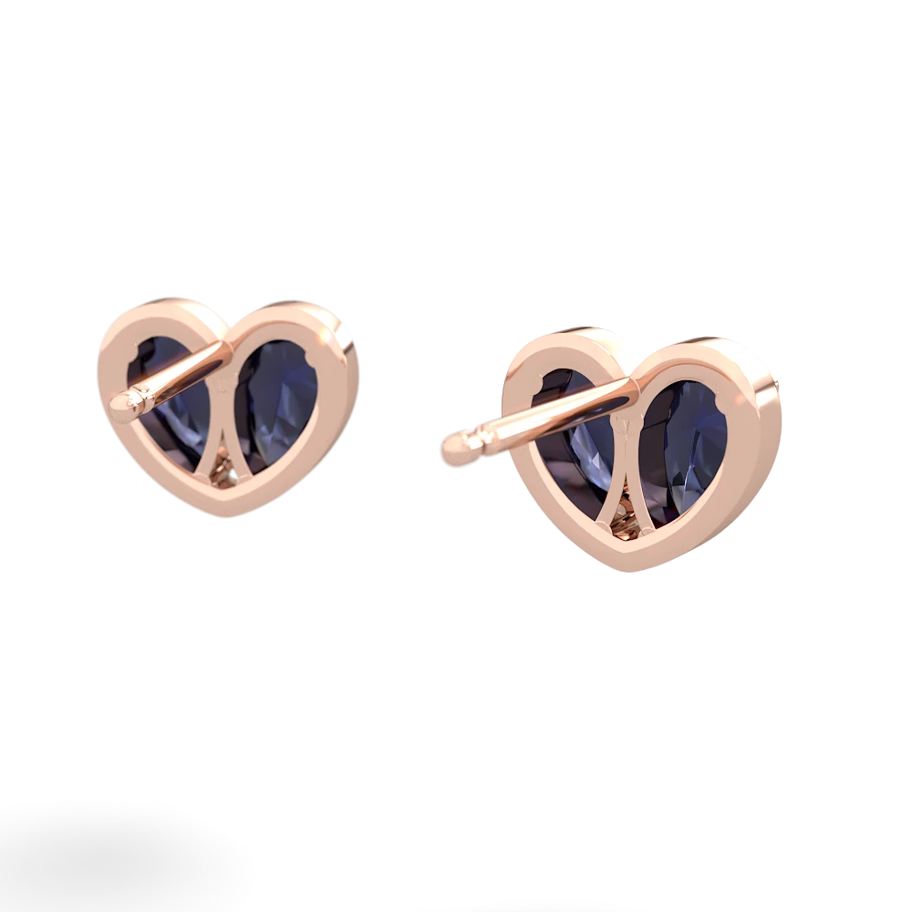 Sapphire 'Our Heart' 14K Rose Gold earrings E5072