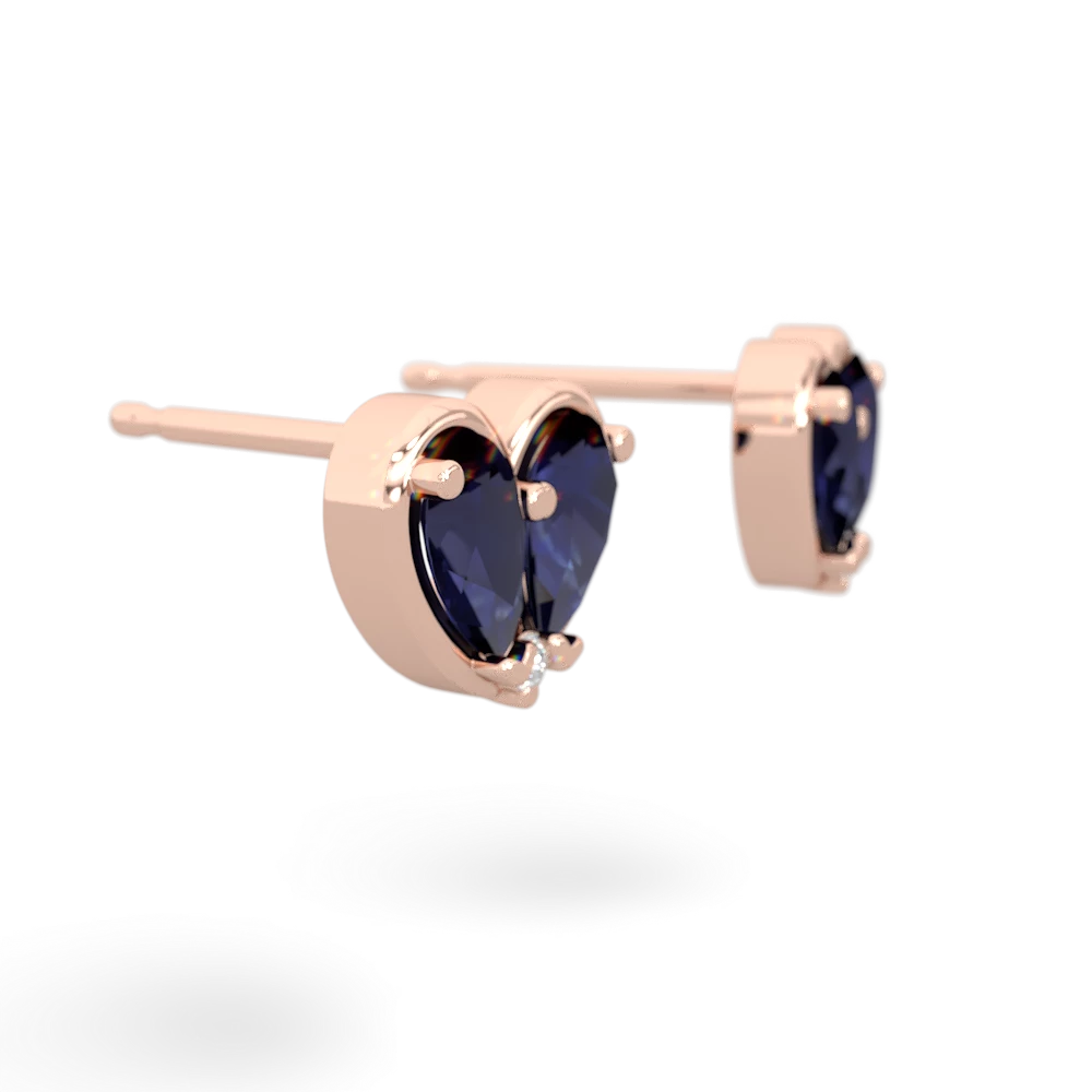 Sapphire 'Our Heart' 14K Rose Gold earrings E5072