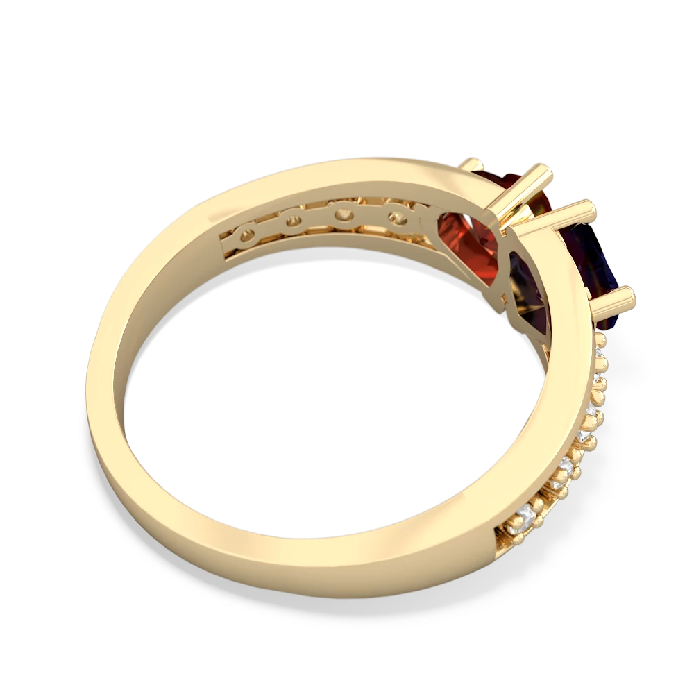 Sapphire Heart To Heart 14K Yellow Gold ring R3342