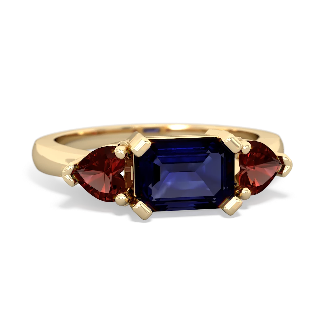 Sapphire Three Stone 14K Yellow Gold ring R5235