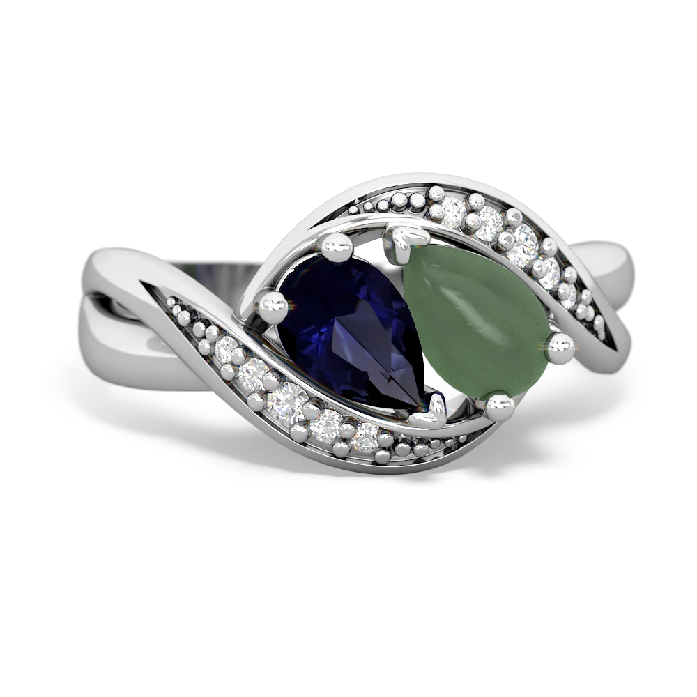 Sapphire Summer Winds 14K White Gold ring R5342