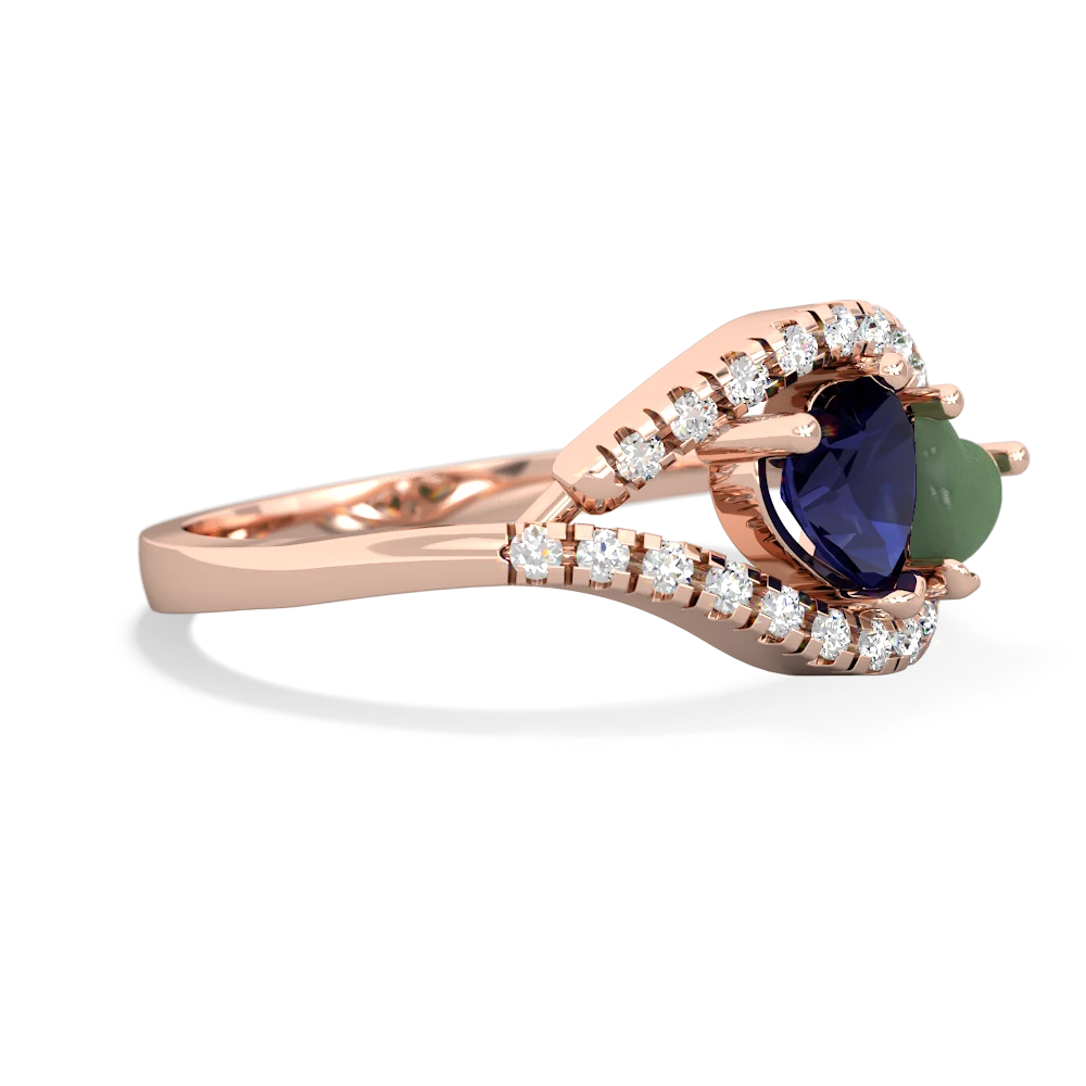 Sapphire Mother And Child 14K Rose Gold ring R3010