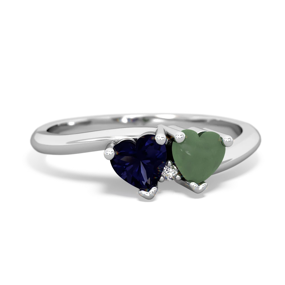 Sapphire Sweethearts 14K White Gold ring R5260