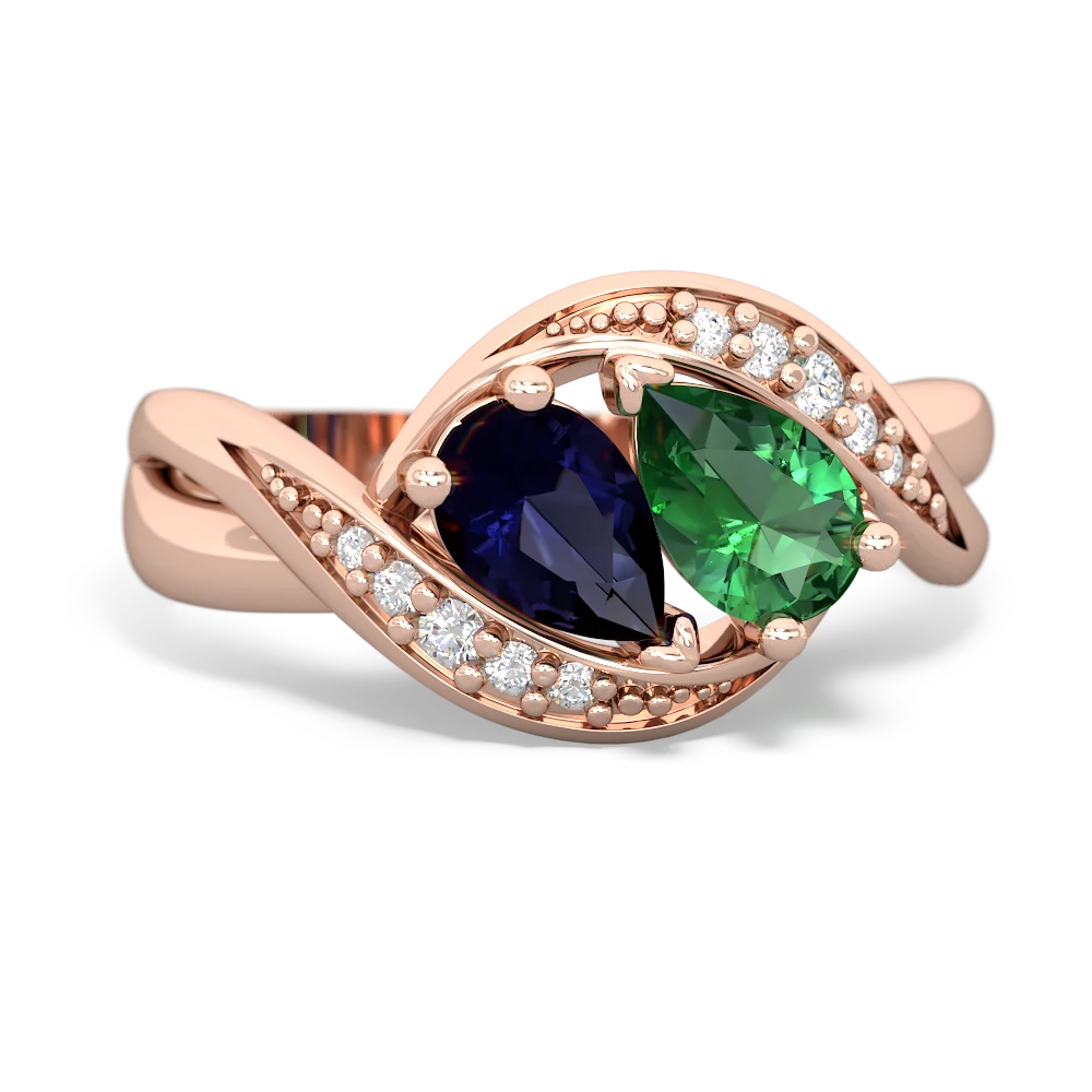 Sapphire Summer Winds 14K Rose Gold ring R5342