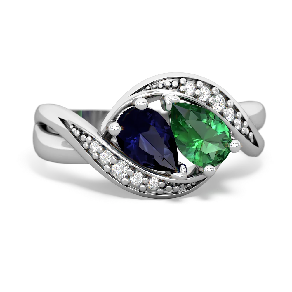 Sapphire Summer Winds 14K White Gold ring R5342