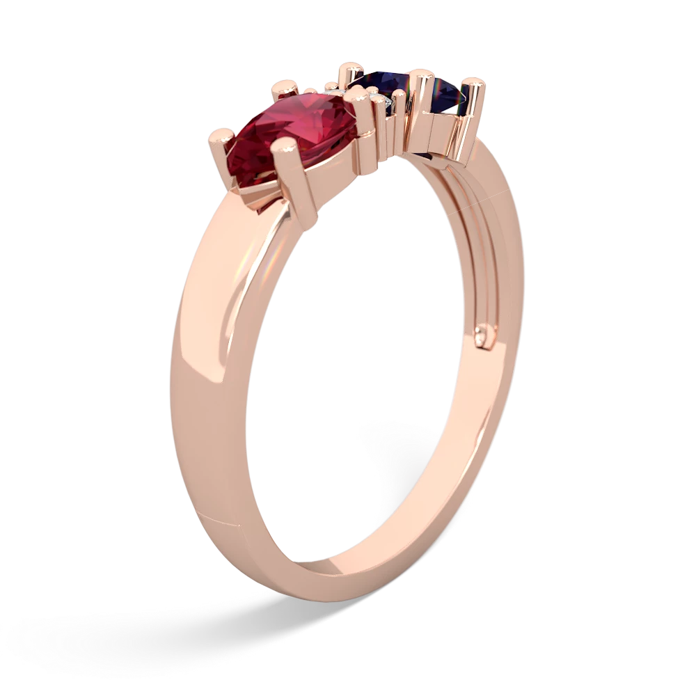 Sapphire Pear Bowtie 14K Rose Gold ring R0865