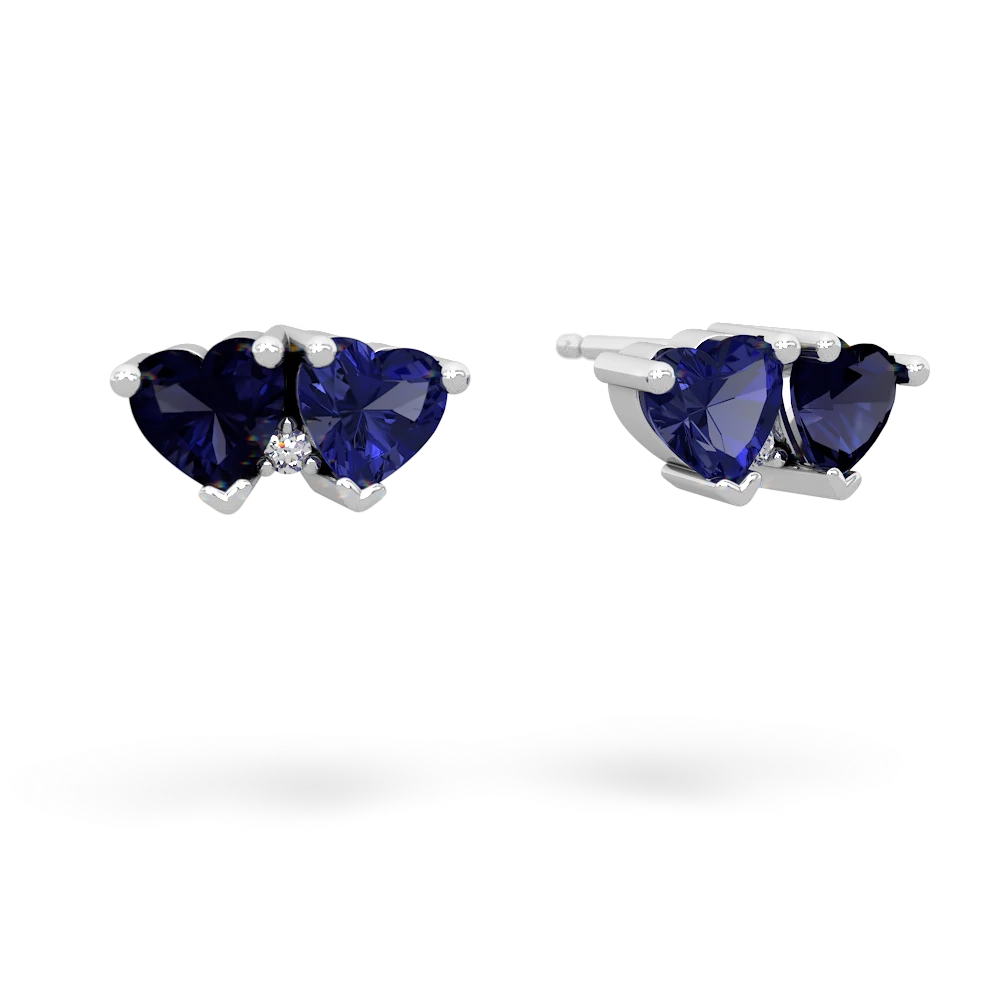 Sapphire Sweethearts 14K White Gold earrings E5260