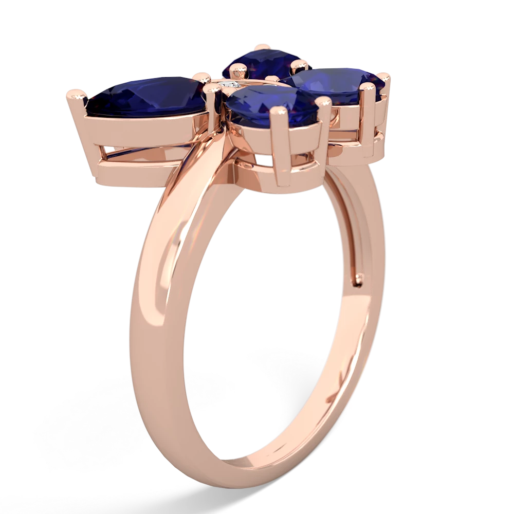 Sapphire Butterfly 14K Rose Gold ring R2215