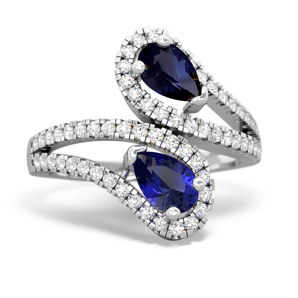 Sapphire Diamond Dazzler 14K White Gold ring R3000