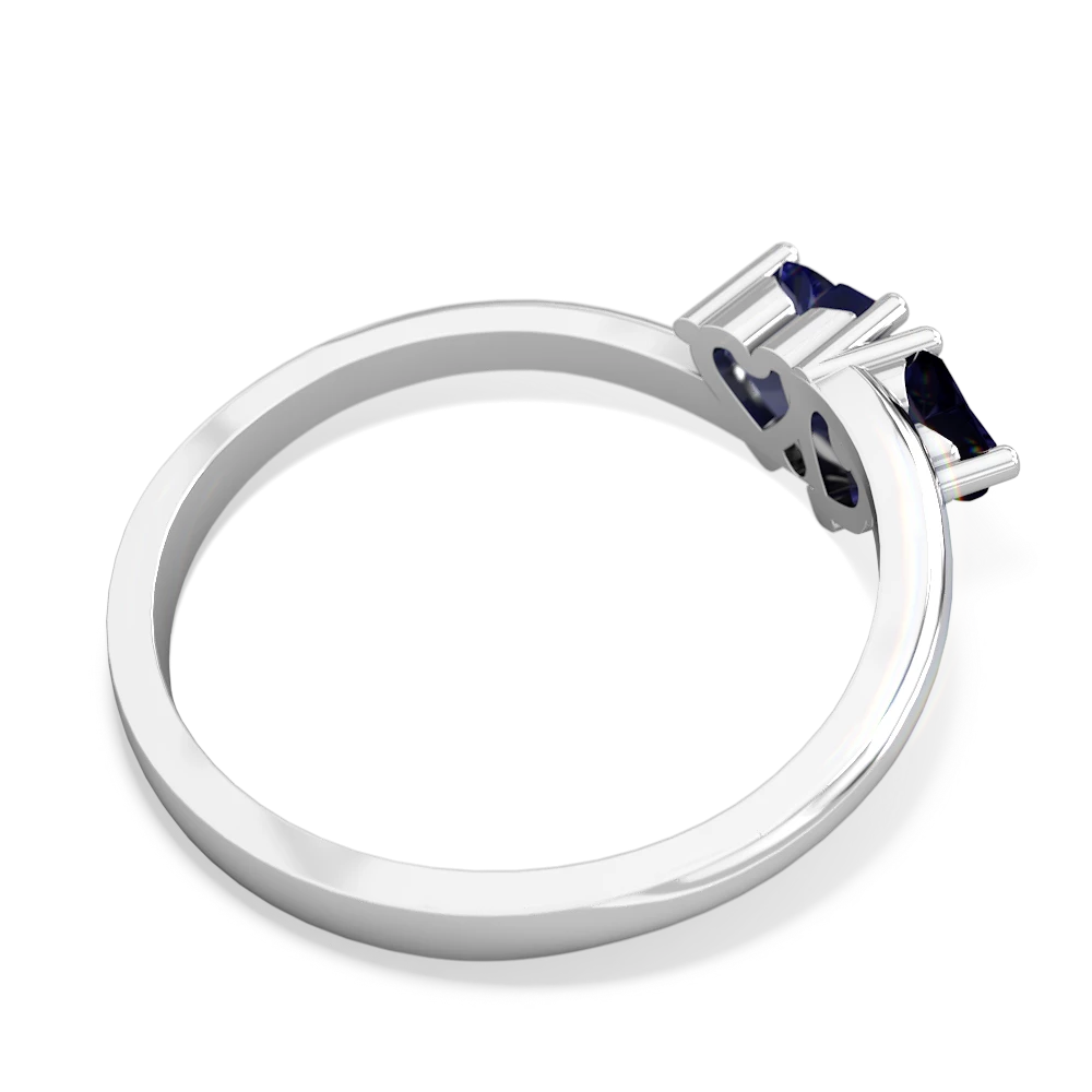 Sapphire Sweethearts 14K White Gold ring R5260