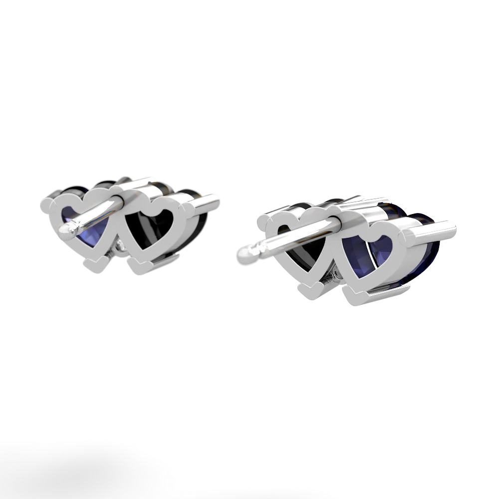 Sapphire Sweethearts 14K White Gold earrings E5260