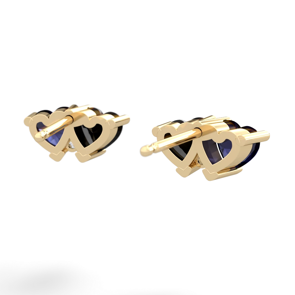 Sapphire Sweethearts 14K Yellow Gold earrings E5260